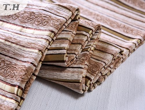 The Light Color Chenille Strip for Sofa and Chair Fabric