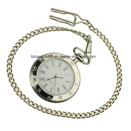 Hot Sale Mechanical Skeleton Pocket Watch with Chain