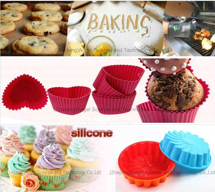 Holiday Medium Size 3D Flower Silicone Muffin Baking Pan Sc55 (9