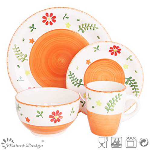 16PCS Dinner Set Handpainting Flower Design Cheap Price