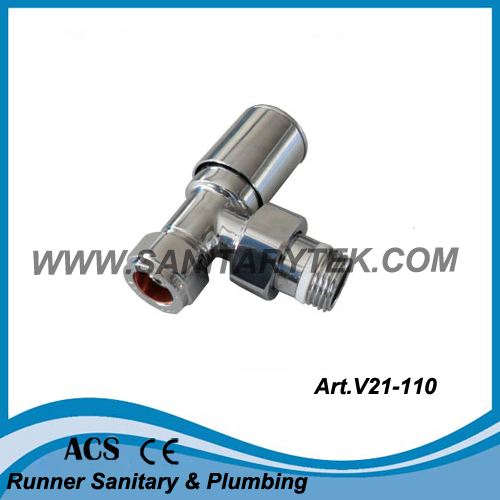 Chrome Plated Straight Radiator Valve (V21-103)