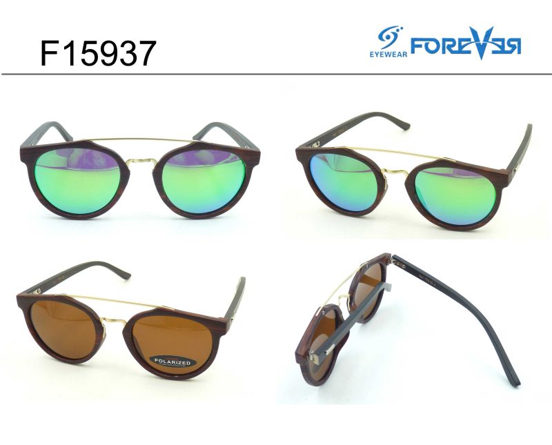 F15937 Hotsale Good Quality Bamboo Temple Sunglass Meet Ce