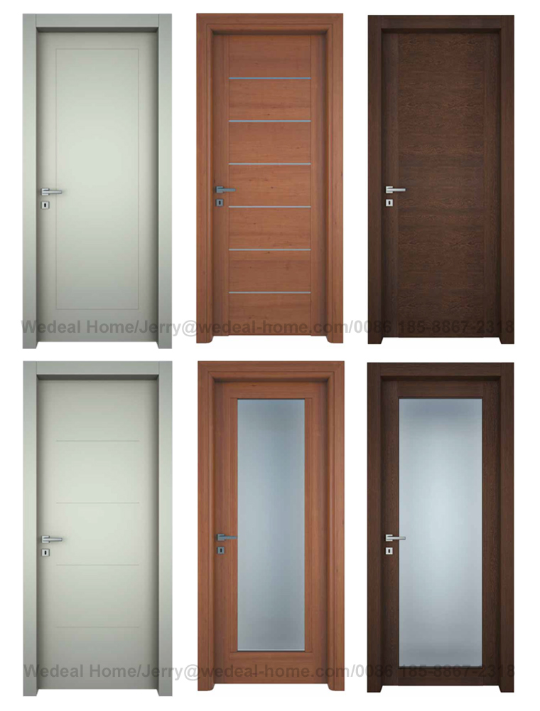 Modern Flush Plywood MDF Doors with Wood Veneer Quality