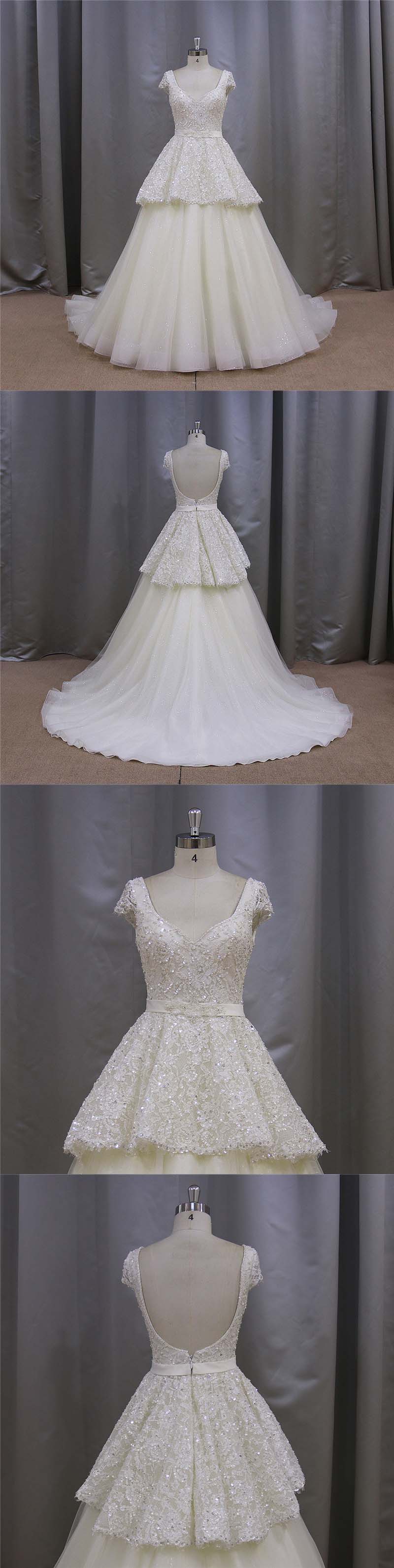 Shining Sequins Sweetheart Ivory Turkish Wedding Dresses