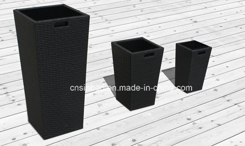 Rattan Flower Pots for Outdoor & Indoor & Garden with Aluminum / SGS