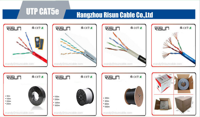 High Performance Network UTP Cat5e Cable with LSZH Jacket Tested to 350MHz