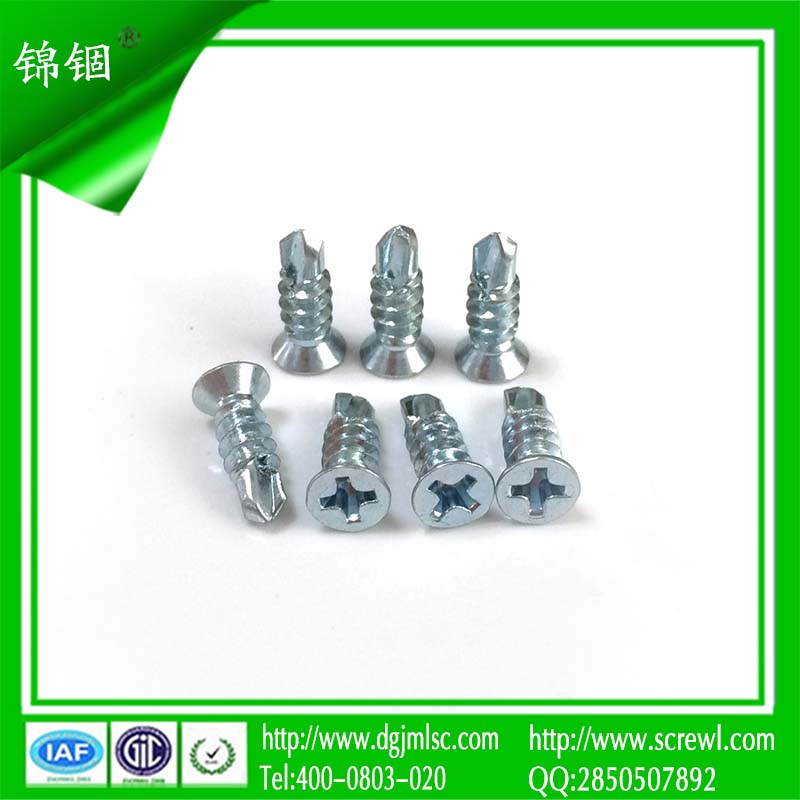 Countersuk Head Blue Zinc Plating Self Drilling Screw