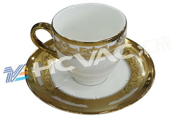 Hcvac Stainless Steel Tableware Gold PVD Vacuum Coating Equipment, Arc Ion Coating Machine