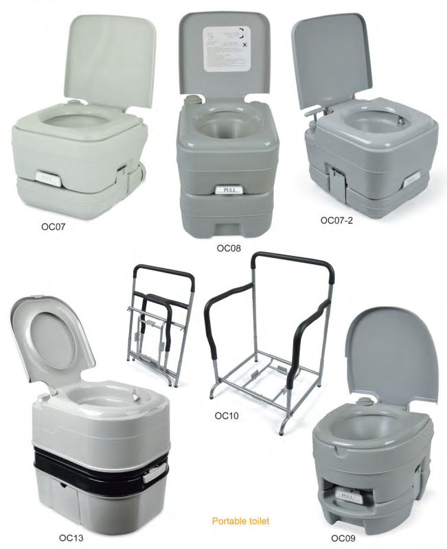 24L Portable Toilet Outdoor Mobile Toilet HDPE Toilet