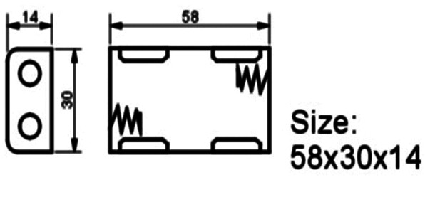 AAA Battery Holder Switch Battery Main Switch Waterproof Battery Holder