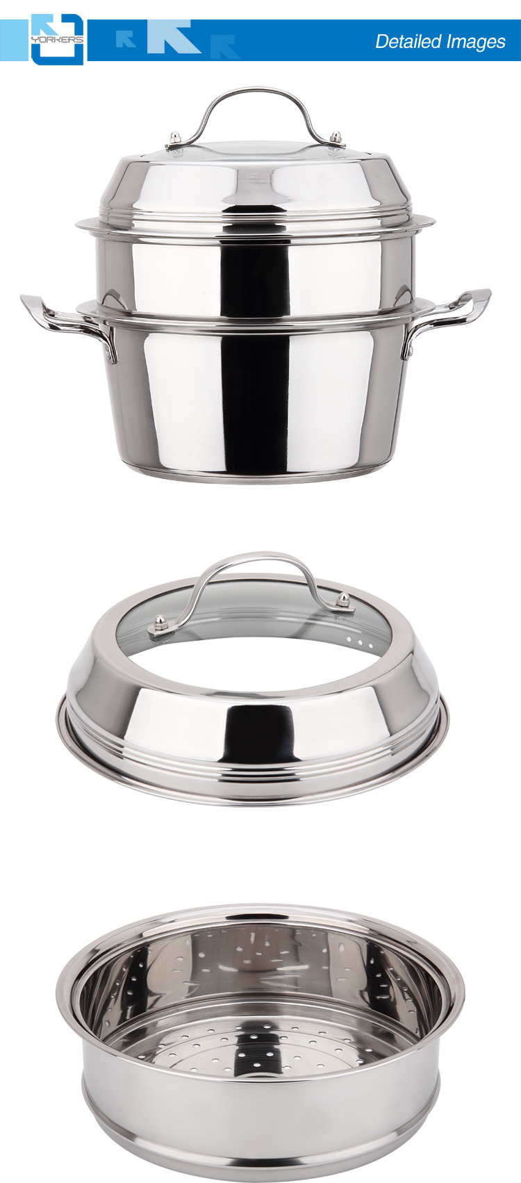 Multi-Purpose Double Layers Stainless Steel Steamer Pot