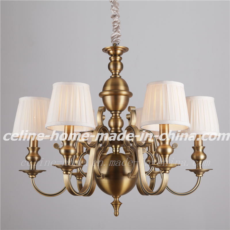 Hot Sale Iron Chandelier with Fabric Shade (SL2091-6)