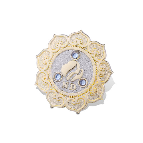 Custom Antique Gold Plated Metal Badge (GZHY-KA-026)