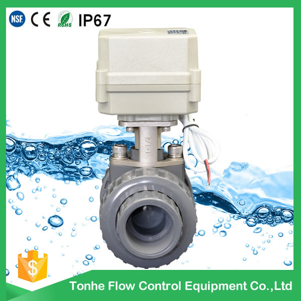 UPVC 10nm Ball Valve Electric Actuator Open or Closed Manufacturers in China