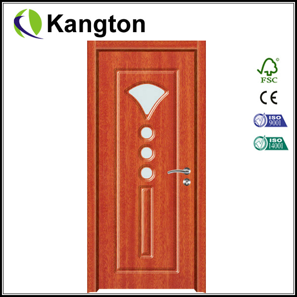 PVC Bathroom Door Glass Panel (PVC door)