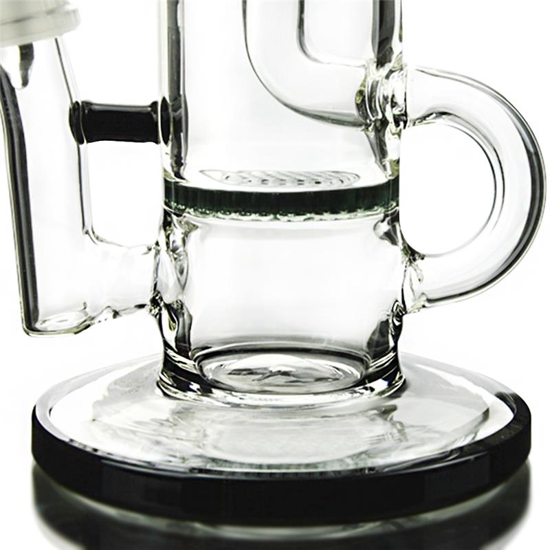 Bent Neck Hookah Glass Smoking Water Pipes with Klein Recycler (ES-GB-342)