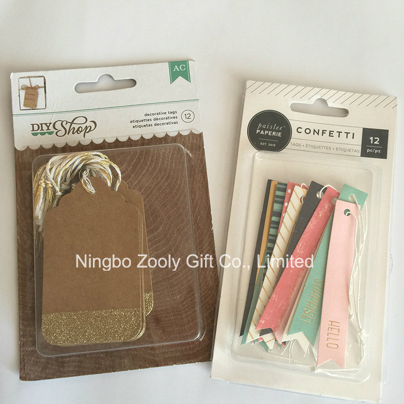 Decorative Tag Embellishments / Gold Glitter Kraft Paper Tags for Crafts