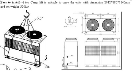 Air Cooled Heat Pump for Heating/Cooling