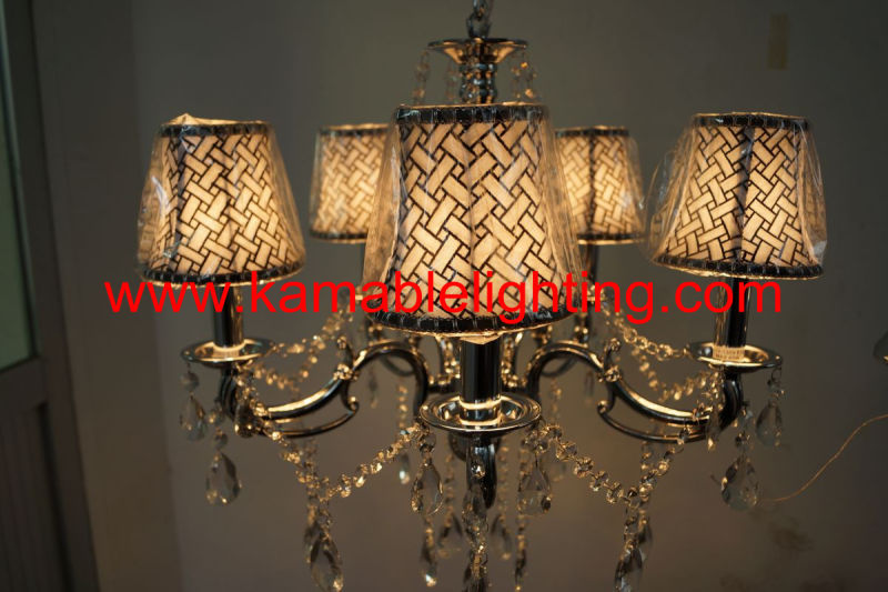 Modern New Design Lampshade Crystal Chandelier (9227-5)