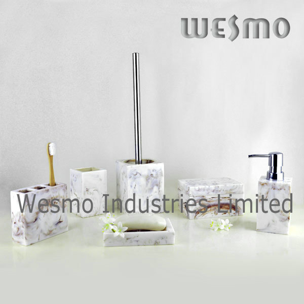 Imitation Marble Polyresin Bathroom Accessories (WBP0248A)