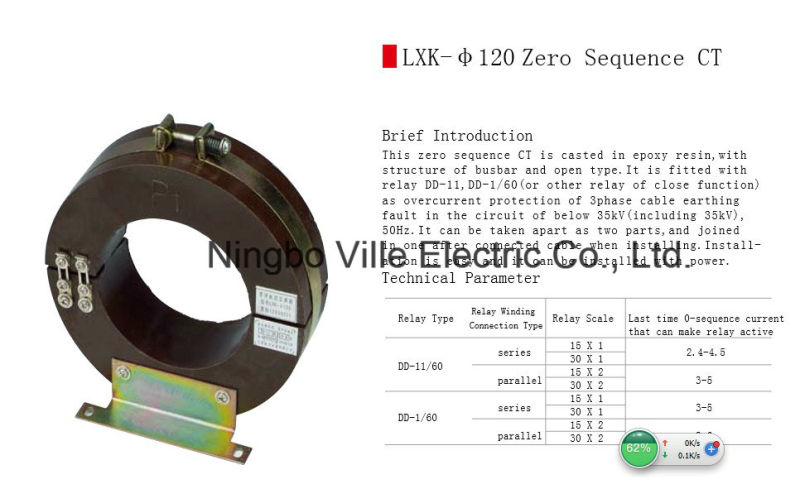 Cast Resin Insulated Current Transformer Zero Sequence Instrument Transformer /Measurement Transformer