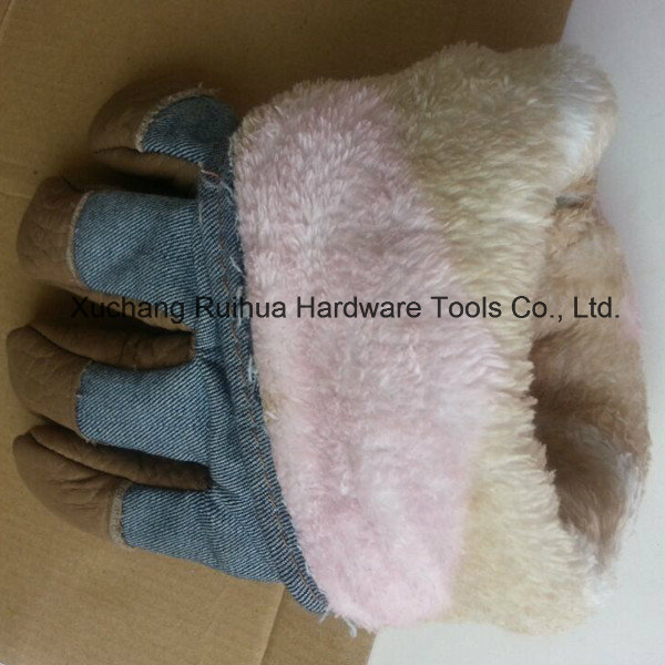 Winter Leather Work Glove,Winter Warm Working Gloves,Winter Working Gloves,Leather Winter Working Glove,Cow Grain Leather Fleecy Lined Winter Warm Working Glove