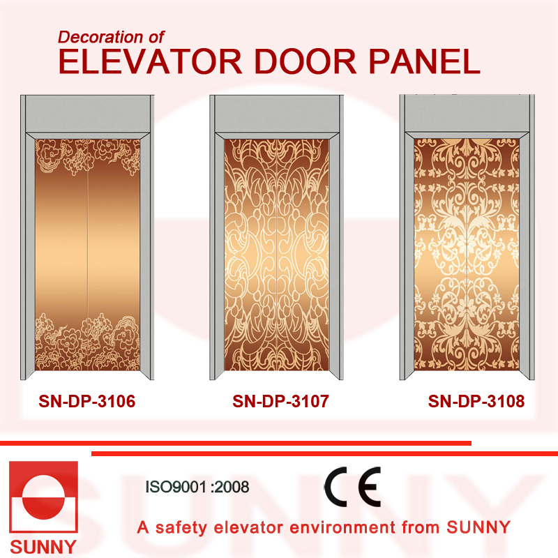 St. St Golden Door Panel for Elevator Cabin Decoration (SN-DP-397)