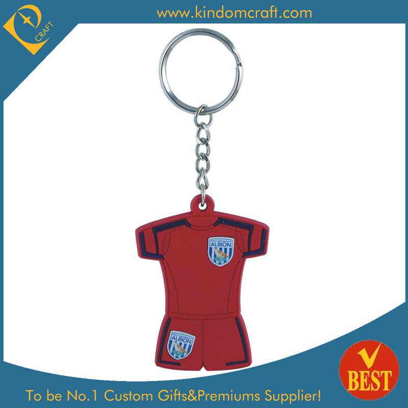 China High Quality Cheap Promotion Soft PVC Key Ring in Shirt Shape for Gift