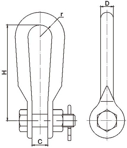 UL Type Shackle Used for Overhead Transmission Line