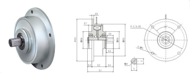 5nm Ysb-0.5 Unreeling Laminating Machine Micro Magnetic Powder Brake