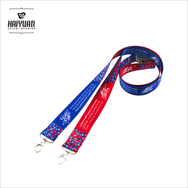 Any Color Full Color Heat Transfer Printed Lanyard with Custom Accessories