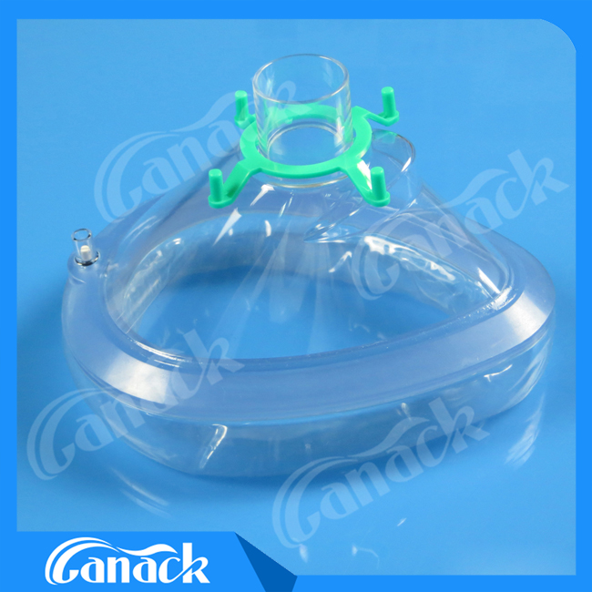 Disposable Medical PVC Anesthesia Mask with Check Valve