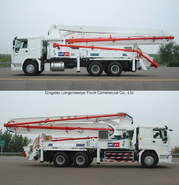HOWO 6X4 32m to 52m Mixer Truck Concrete Pump Truck