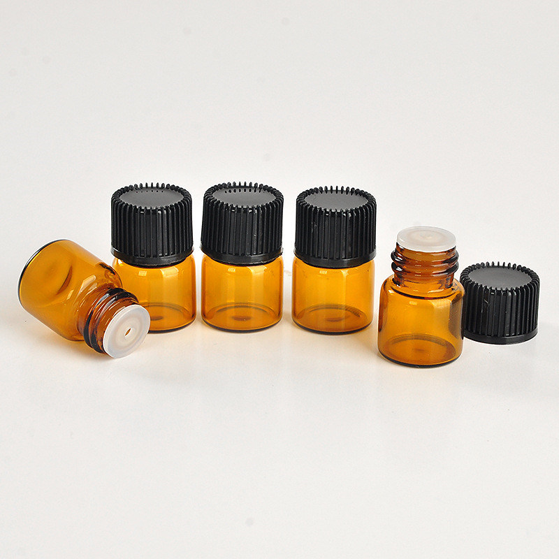 1ml Brown Glass Essential Oil Bottle (NGB1141)