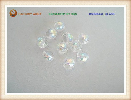 Ab Color Plated Glass Bead (S093)