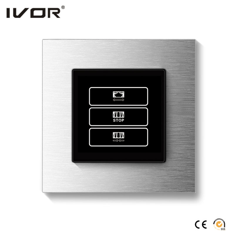 1 Gang Curtain Switch Aluminum Alloy Outline Frame (HR1000-AL-CT(AC1))