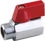 Female X Male Polished Chrome Brass Mini Ball Valve