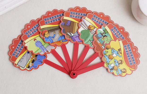 OEM Print Logo PP Advertising Hand Fan for Promotion