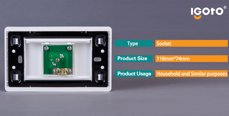 Tel & Computer Wall Socket for Colombia Market