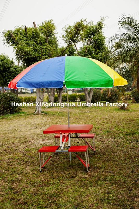 2.5m Rainbow Sun Beach Umbrella for Outdoor (BU-0060S)