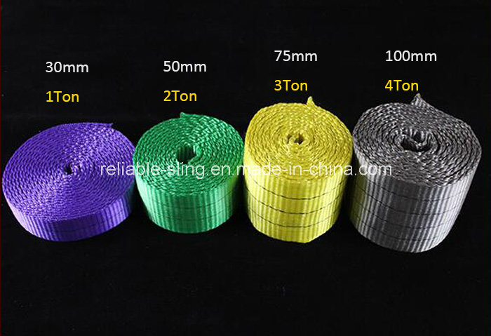 100mm 3 Ton High Tenacity Color Code Polyester Strap Webbing