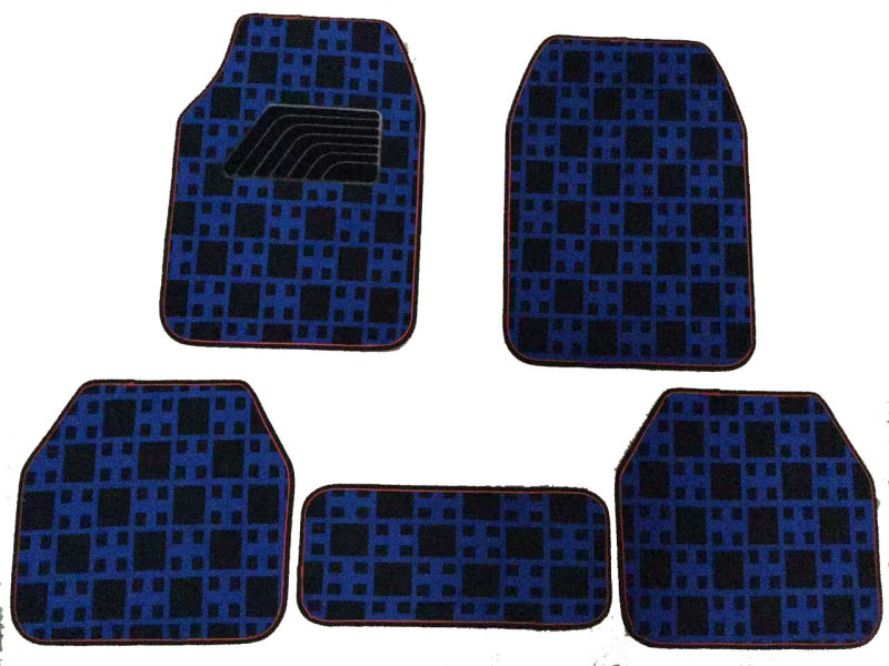 Carpet Car Mat Flat Foot Pad Check Pattern