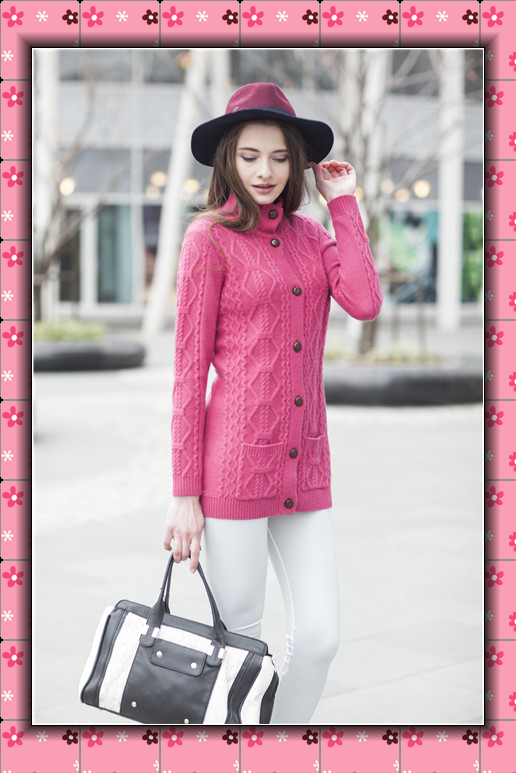 Ladies' Cashmere Sweater with Pattern (1500002055)