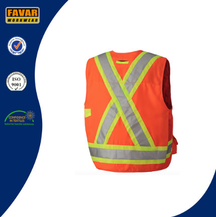 Hi Viz 150d Polyester Surveyor's Safety Vest