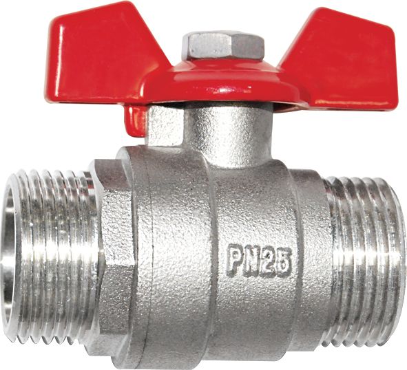 Brass Male-Male Ball Valve with Butterfly Handle (a. 0115)