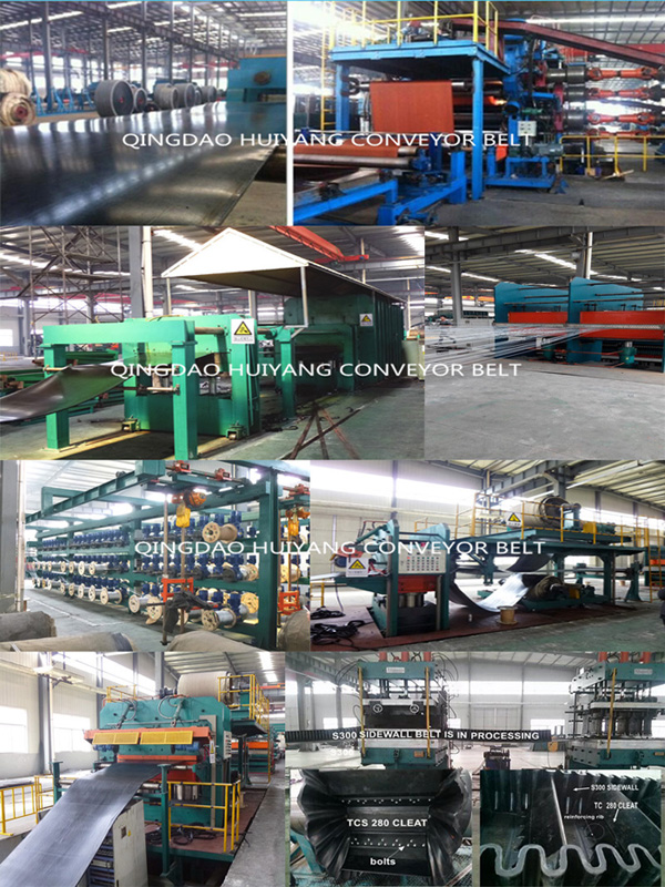 Corrugated Sidewall Conveyor Belt Rubber Belt for Heavy Duty Industry
