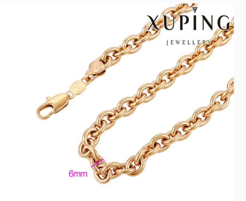 42925 Fashion Charm Sample 18k Gold-Plated Alloy Copper Imitation Jewelry Chain Necklace