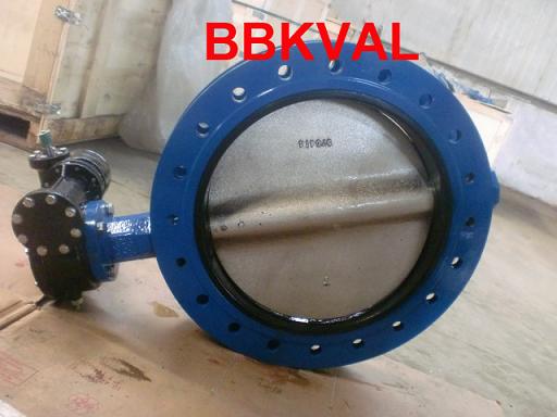 Rubber Lined Double Flange Butterfly Valve