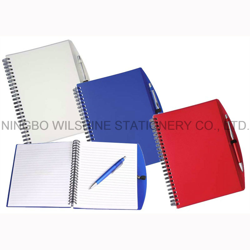 Classic A5 Size PP Cover Notebooks with Pen for Company Meeting (PPN221A)