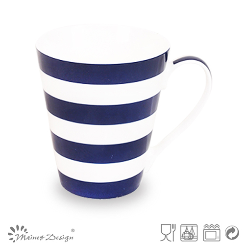 11oz New Bone China Mug with Stripe